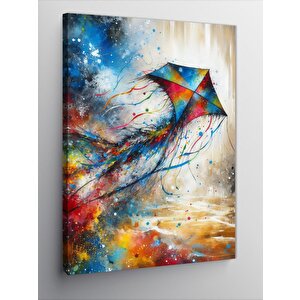 Kanvas Tablo Renkli Uçurtma 100x140 cm