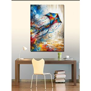 Kanvas Tablo Renkli Uçurtma 100x140 cm