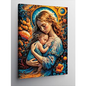 Kanvas Tablo Meryem Ve Bebek 100x140 cm