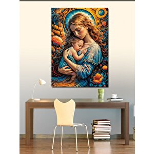Kanvas Tablo Meryem Ve Bebek 100x140 cm
