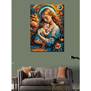 Kanvas Tablo Meryem Ve Bebek 100x140 cm