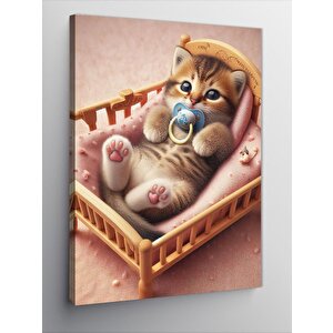 Kanvas Tablo Bebek Ve Biberon 50x70 cm