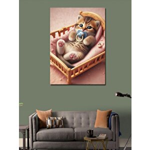 Kanvas Tablo Bebek Ve Biberon 50x70 cm