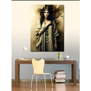 Kanvas Tablo Gizemli Kadın Figürü 100x140 cm