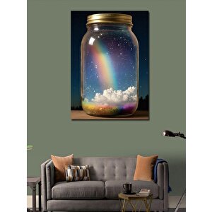 Kanvas Tablo Kavanozdaki Gökkuşağı 70x100 cm