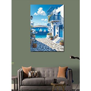 Kanvas Tablo Beyaz Sokaklar 100x140 cm