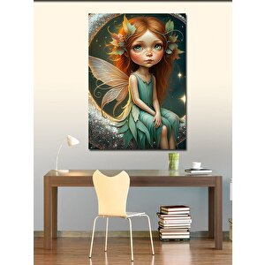 Kanvas Tablo Kanatlı Peri Kız 100x140 cm