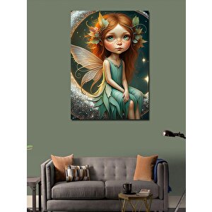 Kanvas Tablo Kanatlı Peri Kız 100x140 cm