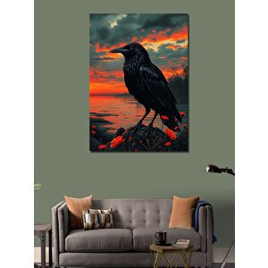 Kanvas Tablo Gün Batımında Karga 100x140 cm
