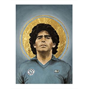 Maradona Mdf Poster 25cmx 35cm 25x35 cm