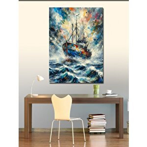 Kanvas Tablo Fırtınalı Yelkenli 50x70 cm