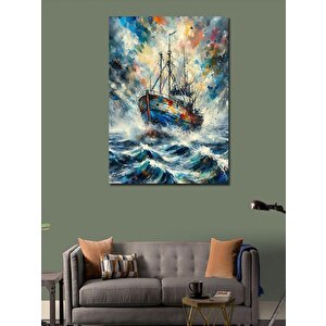 Kanvas Tablo Fırtınalı Yelkenli 50x70 cm