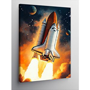 Kanvas Tablo Uzay Mekiği Fırlatışı 70x100 cm