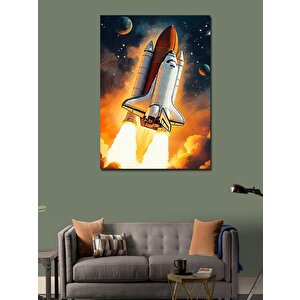 Kanvas Tablo Uzay Mekiği Fırlatışı 70x100 cm
