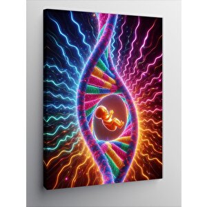 Kanvas Tablo Rahimdeki Bebek Ve Dna 70x100 cm