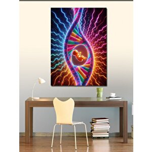 Kanvas Tablo Rahimdeki Bebek Ve Dna 70x100 cm