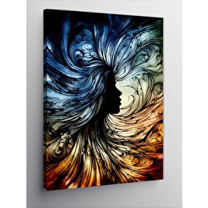 Kanvas Tablo Soyut Rüzgar Figürü 100x140 cm