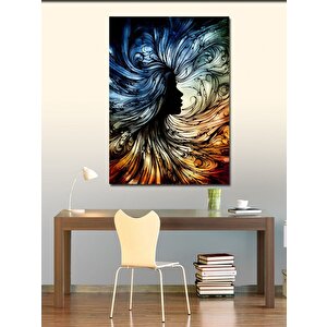 Kanvas Tablo Soyut Rüzgar Figürü 100x140 cm