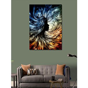 Kanvas Tablo Soyut Rüzgar Figürü 100x140 cm