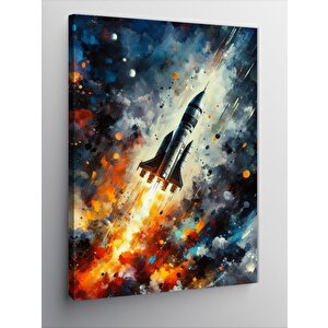 Kanvas Tablo Roket Fırlatılışı 50x70 cm