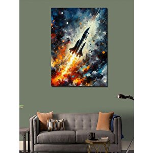 Kanvas Tablo Roket Fırlatılışı 50x70 cm