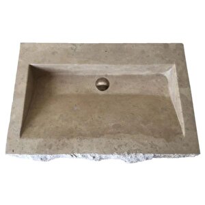 Troia Light Traverten Rustik Dolgulu Honlu Duvara Montaj Lavabo Cvtlt1630
