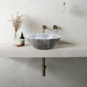 Sirius Silver Cilalı Mermer Çanak Lavabo Ntrvs1950