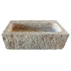 Ephesus Light Traverten Rustik Duvara Montaj Antika Görünümlü Lavabo Cvtel1628