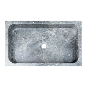 Sirius Silver Honlu Dikdörtgen Mermer Lavabo Ntrvs194