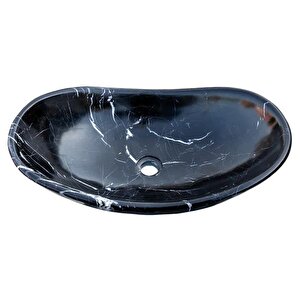Toros Siyah Cilalı Mermer Oval Lavabo Ntrvs193