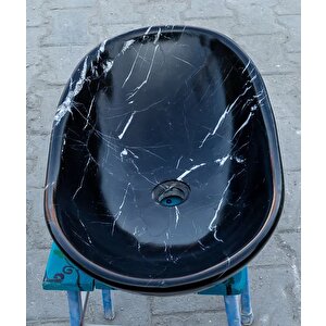 Toros Siyah Cilalı Mermer Oval Lavabo Ntrvs193