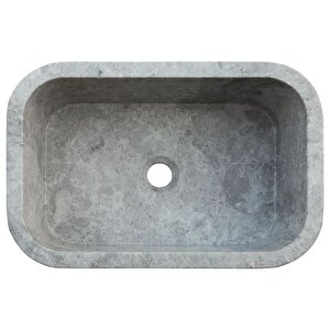 Tundra Gri Cilalı Duvara Montaj Mermer Lavabo Ntrvs221