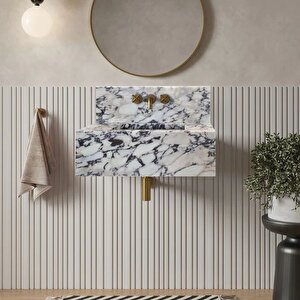 Calacatta Viola Honlu Duvara Montaj Fitilli Mermer Lavabo Cvrhfhs1632