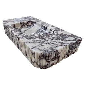 Calacatta Viola Cilalı Duvara Montaj Mermer Lavabo Rvscv3218p