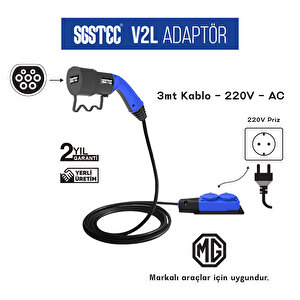 Mg 3mt Kablolu 2'li V2l Uzatma Priz Adaptör