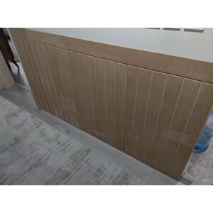45x102 (1 Adet) Dekoratif, Duvar Çıtası Ham Ahşap Duvar Paneli, Boyanabilir, Ham, Mdf Panel