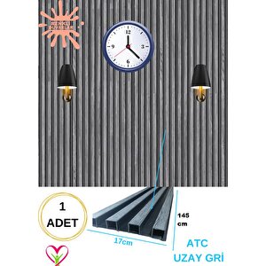 17x145cm 1 Adet Atc Uzay Gri Model Pvc Lambiri Prefabrik Ofis Dekoratif Pvc Lambiri Duvar Paneli