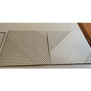 Dekoratif Ahşap Boyanabilir Ham Mdf Duvar Paneli Modern Hazeran Model Ofis Salon 1 Adet 50cm X 50cm