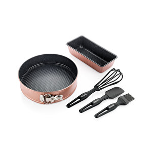 Ariana Kek Kalıbı+pasta Seti 5 Parça-Rosegold