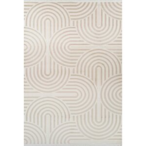 Vola 2901 Yumuşak Dokulu Modern Salon Mutfak Koridor Halısı Krem Tozumaz Makine Halısı 200x290 cm