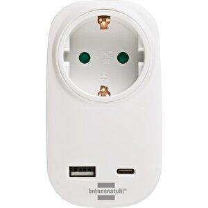 Premium Serisi Tek Soketli 18w Hızlı Şarj Özellikli 1 Typ-c + 1 Usb' Li Şarj Korumalı Priz