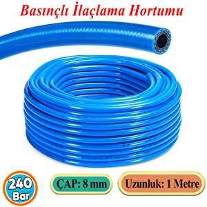 Basınçlı İlaçlama Hortumu Ağaç Bitki Yaprak Sebze Meyve Tarım Ziraat Hortum 240 Bar 8 Mm 1 Metre