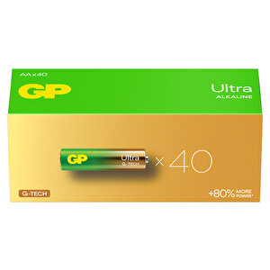 Gp Batteries G-tech Ultra Alkalin Aa Kalem 40’lı Kutu Ve Aaa İnce 40’lı Kutu, Toplam 80 Adet Pil