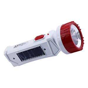 Güneş Enerjili Şarjlı Solar 2 Ledli El Feneri Usb Şarj Kamp Avcı Lambası Gece Lamba