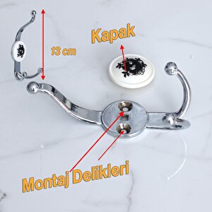 Portmanto Askı Dolap Askılık Askılığı Banyo Mutfak Askısı Duvar Kapı Elbise Kıyafet Vestiyer Krom