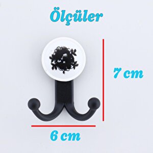 Dolap Askılık Askılığı Duvar Vestiyer Banyo Mutfak Elbise Kıyafet Askısı Siyah Askı