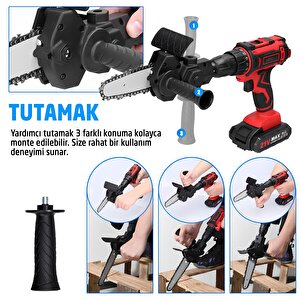 Dal Budama Testeresi Makinesi Matkap Uyumlu Makası Dal Kesme Bağ Üzüm Çubuk Ağaç Budama