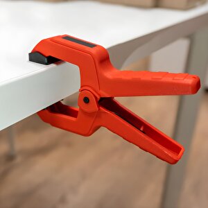 2 Adet Yaylı Kıskaç Mandal El Tip İşkence Kırmızı Klips Mengene Hobi 75 Mm 3 Inç
