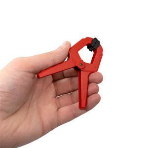 2 Adet Yaylı Kıskaç Mandal El Tip İşkence Mengene Kırmızı Klips Hobi 38 Mm