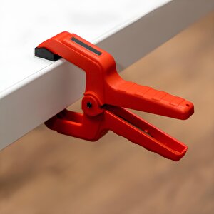 2 Adet Yaylı Kıskaç Mandal El Tip İşkence Mengene Kırmızı Klips Hobi 38 Mm